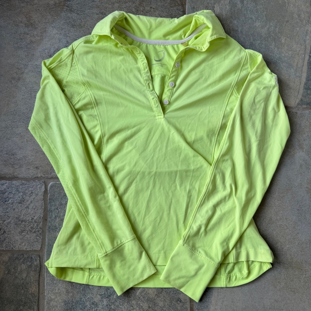 Zero Restriction Women's Performance Pullover Neon Lime Size S Golf Activewear